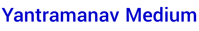 Yantramanav Medium font